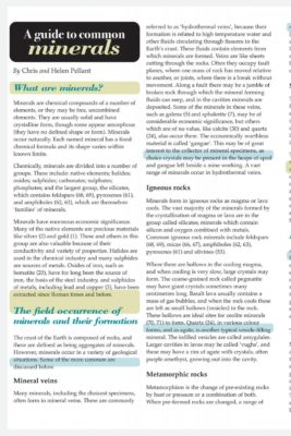 Guide To Common Minerals - FSC