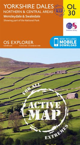 OS Explorer OL30 Yorkshire Dales Northern &Central areas – Active Map