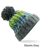 Corkscrew Pom Pom Beanie Hat (Various Colours)