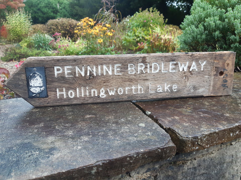 Pennine Bridleway sign - Hollingworth Lake