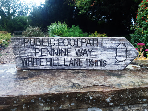 Pennine Way sign White Hill
