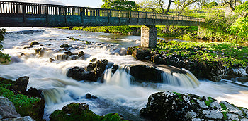 Linton Falls in Spring Card - by Mark Denton Photography