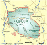 Image shows map of Yorkshire Dales area covered by the map